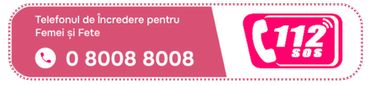 Telefonul de încredere pentru femei și fete – 0 8008 8008 -  gratuit, regim 24/24, 7/7 consiliere psihologică de criză, consiliere juridică